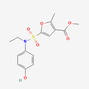 molecular formula C15H17NO6S B6708960 Methyl 5-[ethyl-(4-hydroxyphenyl)sulfamoyl]-2-methylfuran-3-carboxylate 