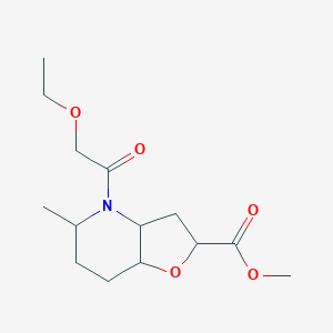 molecular formula C14H23NO5 B6708995 methyl 4-(2-ethoxyacetyl)-5-methyl-3,3a,5,6,7,7a-hexahydro-2H-furo[3,2-b]pyridine-2-carboxylate 