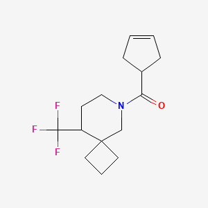 molecular formula C15H20F3NO B6709022 Cyclopent-3-en-1-yl-[9-(trifluoromethyl)-6-azaspiro[3.5]nonan-6-yl]methanone 