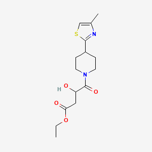 molecular formula C15H22N2O4S B6709626 Ethyl 3-hydroxy-4-[4-(4-methyl-1,3-thiazol-2-yl)piperidin-1-yl]-4-oxobutanoate 