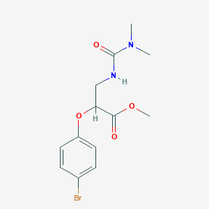 molecular formula C13H17BrN2O4 B6710083 Methyl 2-(4-bromophenoxy)-3-(dimethylcarbamoylamino)propanoate 