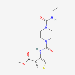 molecular formula C14H20N4O4S B6710592 Methyl 4-[[4-(ethylcarbamoyl)piperazine-1-carbonyl]amino]thiophene-3-carboxylate 