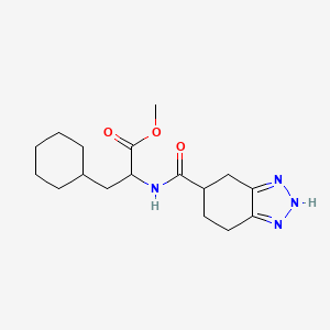 molecular formula C17H26N4O3 B6710612 methyl 3-cyclohexyl-2-(4,5,6,7-tetrahydro-2H-benzotriazole-5-carbonylamino)propanoate 