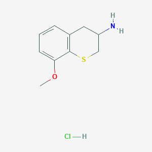 molecular formula C10H14ClNOS B067118 8-Methoxythiochroman-3-amine hydrochloride CAS No. 178553-33-8
