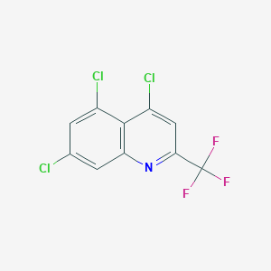 molecular formula C10H3Cl3F3N B067120 4,5,7-Trichloro-2-(trifluoromethyl)quinoline CAS No. 175203-41-5