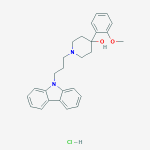 molecular formula C27H31ClN2O2 B067127 1-[3-(9H-咔唑-9-基)丙基]-4-(2-甲氧苯基)-4-哌啶醇盐酸盐 CAS No. 184845-43-0
