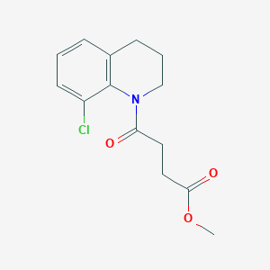 molecular formula C14H16ClNO3 B6712746 methyl 4-(8-chloro-3,4-dihydro-2H-quinolin-1-yl)-4-oxobutanoate 