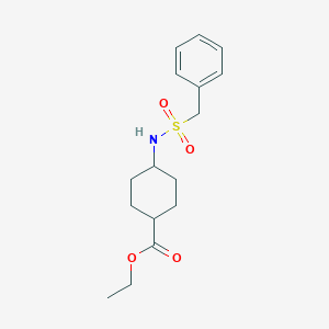 molecular formula C16H23NO4S B6713081 Ethyl 4-(benzylsulfonylamino)cyclohexane-1-carboxylate 