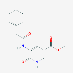 molecular formula C15H18N2O4 B6713548 methyl 5-[[2-(cyclohexen-1-yl)acetyl]amino]-6-oxo-1H-pyridine-3-carboxylate 