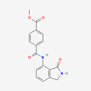 molecular formula C17H14N2O4 B6713879 Methyl 4-[(3-oxo-1,2-dihydroisoindol-4-yl)carbamoyl]benzoate 