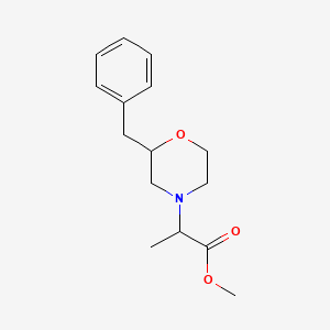 molecular formula C15H21NO3 B6714029 Methyl 2-(2-benzylmorpholin-4-yl)propanoate 