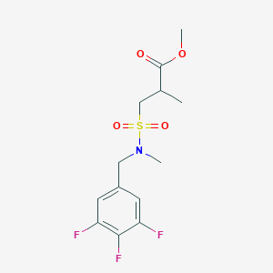 molecular formula C13H16F3NO4S B6714090 Methyl 2-methyl-3-[methyl-[(3,4,5-trifluorophenyl)methyl]sulfamoyl]propanoate 