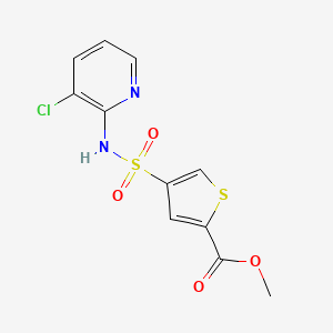 molecular formula C11H9ClN2O4S2 B6714236 Methyl 4-[(3-chloropyridin-2-yl)sulfamoyl]thiophene-2-carboxylate 