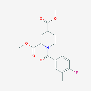 molecular formula C17H20FNO5 B6714486 Dimethyl 1-(4-fluoro-3-methylbenzoyl)piperidine-2,4-dicarboxylate 