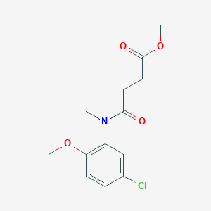 molecular formula C13H16ClNO4 B6714612 methyl 4-(5-chloro-2-methoxy-N-methylanilino)-4-oxobutanoate 