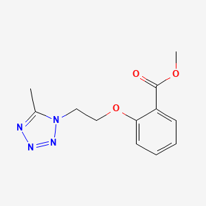 molecular formula C12H14N4O3 B6714721 Methyl 2-[2-(5-methyltetrazol-1-yl)ethoxy]benzoate 