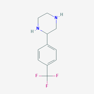 molecular formula C11H13F3N2 B067148 2-(4-三氟甲基苯基)哌嗪 CAS No. 185110-19-4