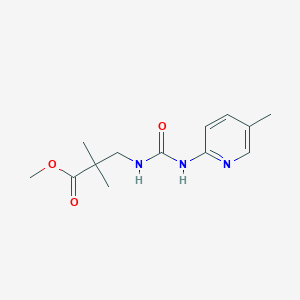 molecular formula C13H19N3O3 B6715060 Methyl 2,2-dimethyl-3-[(5-methylpyridin-2-yl)carbamoylamino]propanoate 