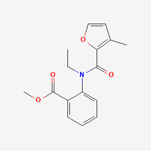 molecular formula C16H17NO4 B6715098 Methyl 2-[ethyl-(3-methylfuran-2-carbonyl)amino]benzoate 