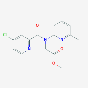 molecular formula C15H14ClN3O3 B6715102 Methyl 2-[(4-chloropyridine-2-carbonyl)-(6-methylpyridin-2-yl)amino]acetate 