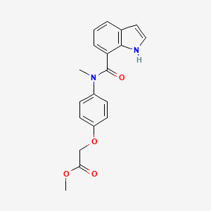 molecular formula C19H18N2O4 B6715127 methyl 2-[4-[1H-indole-7-carbonyl(methyl)amino]phenoxy]acetate 