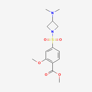 molecular formula C14H20N2O5S B6715148 Methyl 4-[3-(dimethylamino)azetidin-1-yl]sulfonyl-2-methoxybenzoate 