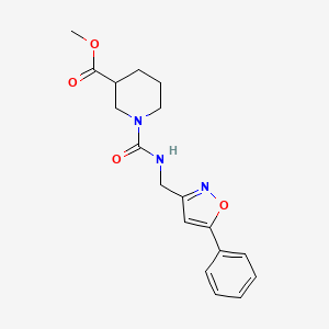 molecular formula C18H21N3O4 B6715239 Methyl 1-[(5-phenyl-1,2-oxazol-3-yl)methylcarbamoyl]piperidine-3-carboxylate 