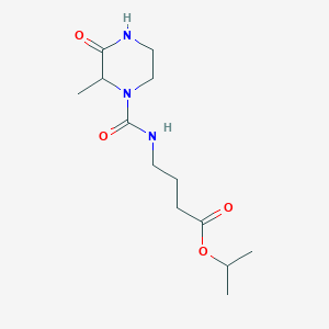 molecular formula C13H23N3O4 B6715915 Propan-2-yl 4-[(2-methyl-3-oxopiperazine-1-carbonyl)amino]butanoate 