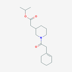 molecular formula C18H29NO3 B6715952 Propan-2-yl 2-[1-[2-(cyclohexen-1-yl)acetyl]piperidin-3-yl]acetate 