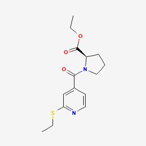 molecular formula C15H20N2O3S B6715973 ethyl (2R)-1-(2-ethylsulfanylpyridine-4-carbonyl)pyrrolidine-2-carboxylate 