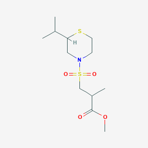 molecular formula C12H23NO4S2 B6716062 Methyl 2-methyl-3-(2-propan-2-ylthiomorpholin-4-yl)sulfonylpropanoate 