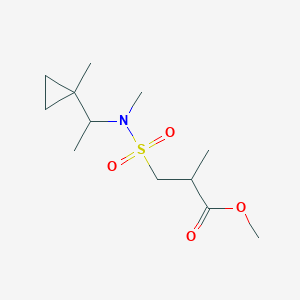 molecular formula C12H23NO4S B6716065 Methyl 2-methyl-3-[methyl-[1-(1-methylcyclopropyl)ethyl]sulfamoyl]propanoate 