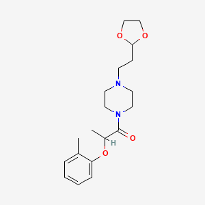 1-[4-[2-(1,3-Dioxolan-2-yl)ethyl]piperazin-1-yl]-2-(2-methylphenoxy)propan-1-one