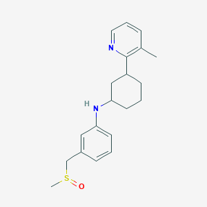 N-[3-(3-methylpyridin-2-yl)cyclohexyl]-3-(methylsulfinylmethyl)aniline