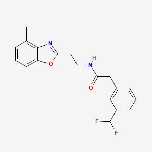 2-[3-(difluoromethyl)phenyl]-N-[2-(4-methyl-1,3-benzoxazol-2-yl)ethyl]acetamide