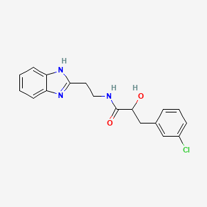 N-[2-(1H-benzimidazol-2-yl)ethyl]-3-(3-chlorophenyl)-2-hydroxypropanamide