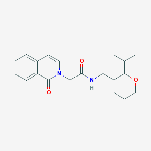 2-(1-oxoisoquinolin-2-yl)-N-[(2-propan-2-yloxan-3-yl)methyl]acetamide