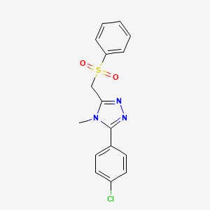 3-(Benzenesulfonylmethyl)-5-(4-chlorophenyl)-4-methyl-1,2,4-triazole