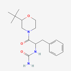 [1-(2-Tert-butylmorpholin-4-yl)-1-oxo-3-phenylpropan-2-yl]urea