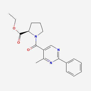 ethyl (2R)-1-(4-methyl-2-phenylpyrimidine-5-carbonyl)pyrrolidine-2-carboxylate