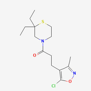 3-(5-Chloro-3-methyl-1,2-oxazol-4-yl)-1-(2,2-diethylthiomorpholin-4-yl)propan-1-one