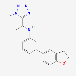 3-(2,3-dihydro-1-benzofuran-5-yl)-N-[1-(1-methyltetrazol-5-yl)ethyl]aniline