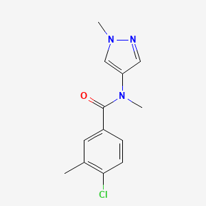 4-chloro-N,3-dimethyl-N-(1-methylpyrazol-4-yl)benzamide