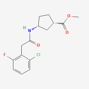 methyl (1S,3R)-3-[[2-(2-chloro-6-fluorophenyl)acetyl]amino]cyclopentane-1-carboxylate