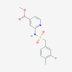 Methyl 2-[(3-fluoro-4-methylphenyl)methylsulfonylamino]pyridine-4-carboxylate