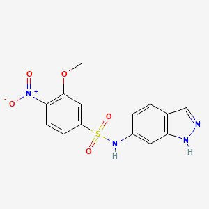 N-(1H-indazol-6-yl)-3-methoxy-4-nitrobenzenesulfonamide