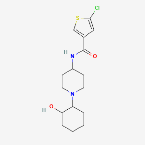 5-chloro-N-[1-(2-hydroxycyclohexyl)piperidin-4-yl]thiophene-3-carboxamide