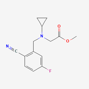 Methyl 2-[(2-cyano-5-fluorophenyl)methyl-cyclopropylamino]acetate