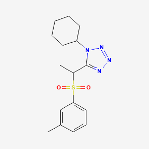 1-Cyclohexyl-5-[1-(3-methylphenyl)sulfonylethyl]tetrazole