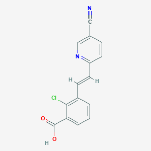 2-chloro-3-[(E)-2-(5-cyanopyridin-2-yl)ethenyl]benzoic acid